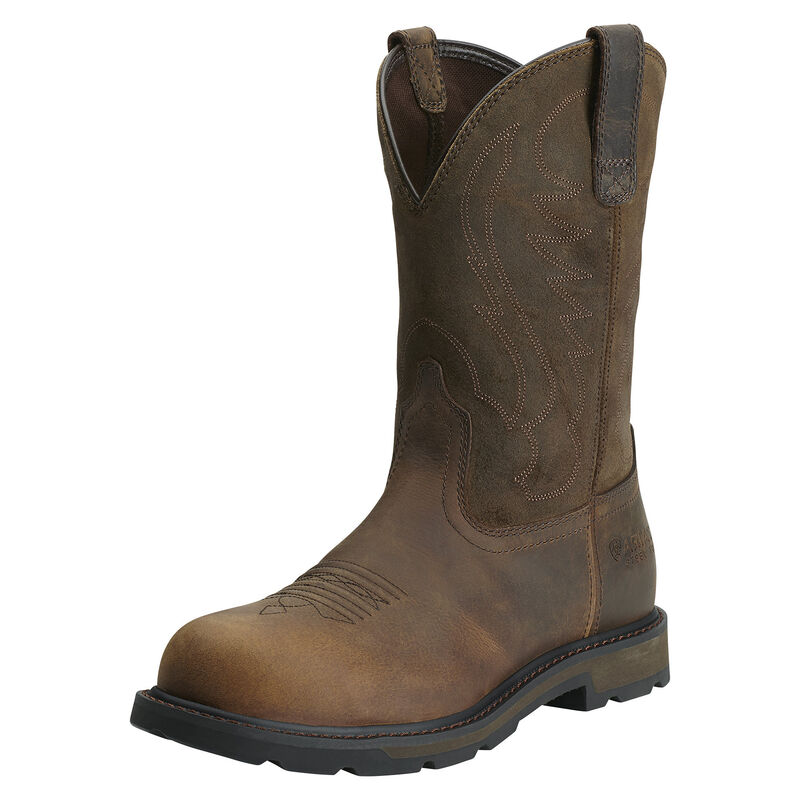 Ariat Arbeitsschuhe Herren - Groundbreaker Steel Toe DunkelBraun ( EUMCY-1263 )